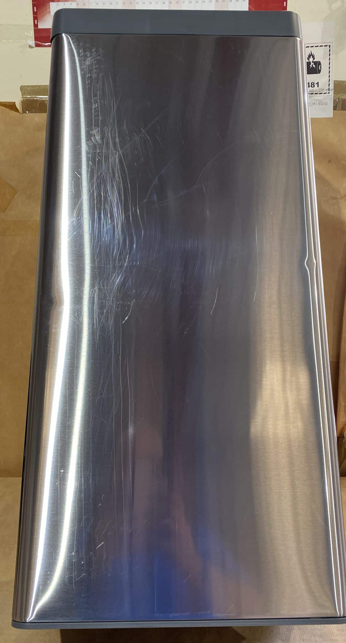 GoodHome Kora Anthracite Metal & plastic Rectangular Freestanding Kitchen Bin, 30L 3549