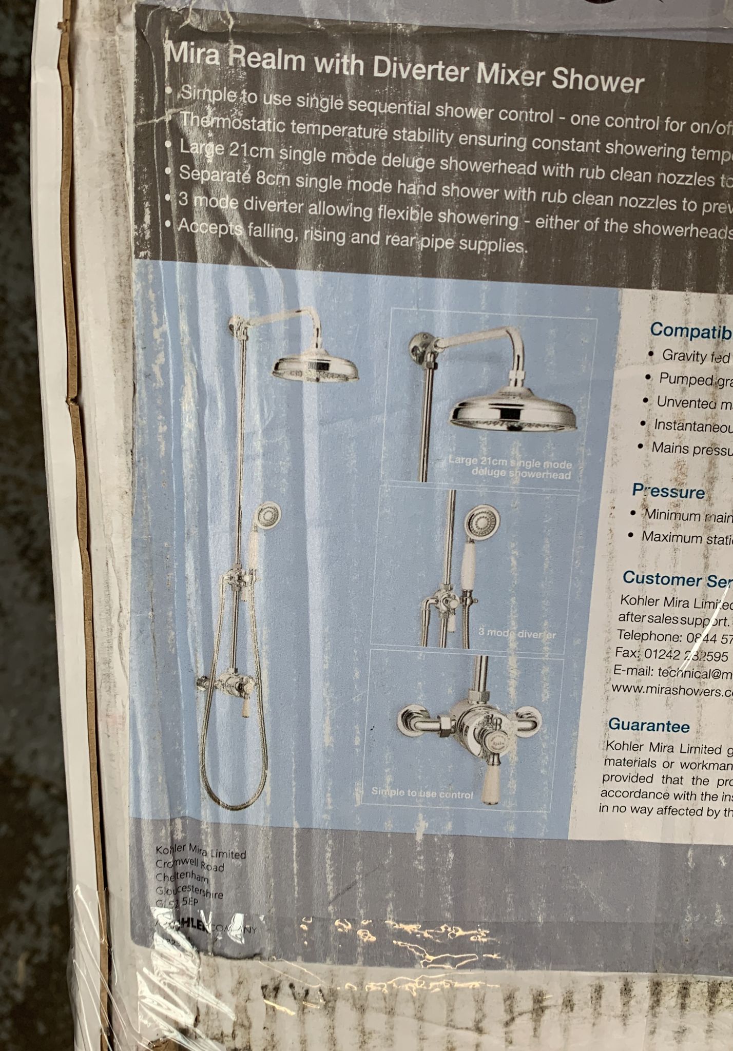 Mira Realm Single-spray pattern Wall-mounted Chrome effect Thermostatic Shower-3692