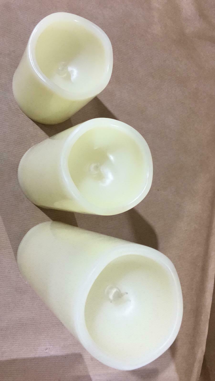 3Set LED Romantic - Size 10 cm/15 cm/20 cm High - Decorative candles 5414