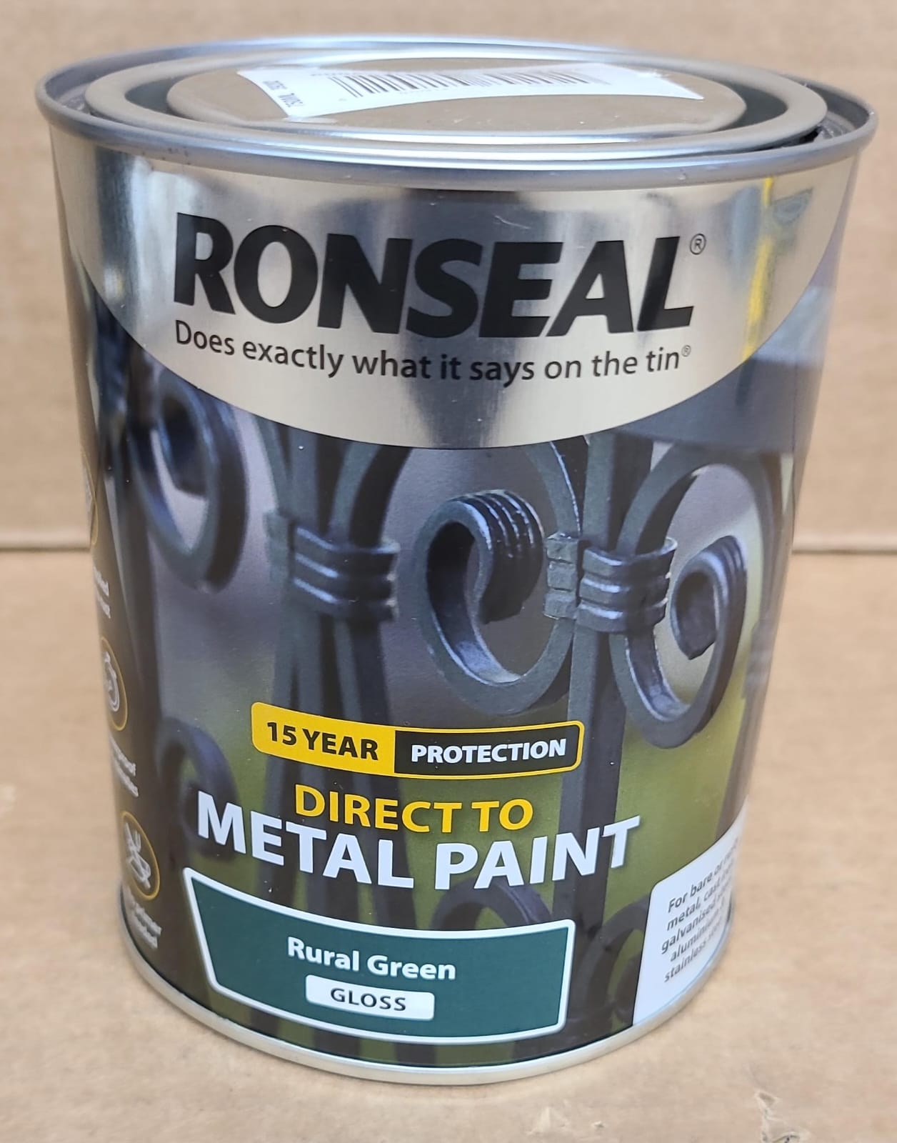 Ronseal 15 Year Direct To Metal Paint - Gloss - Rural Green - 750ml - 2020