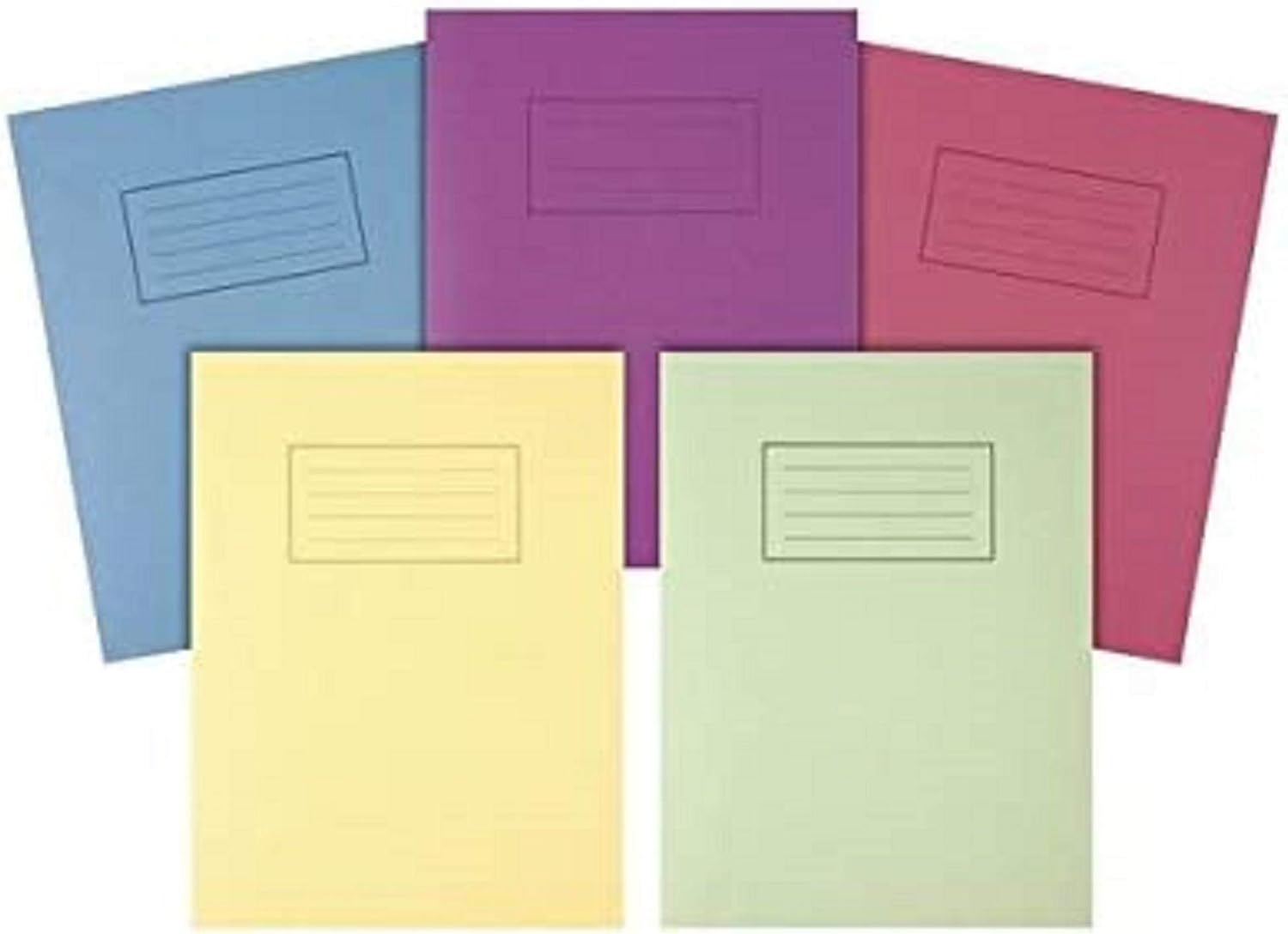 Silvine Exercise Book, 229mm x 178mm, Assorted, Pack of 8 , SV42364-2364