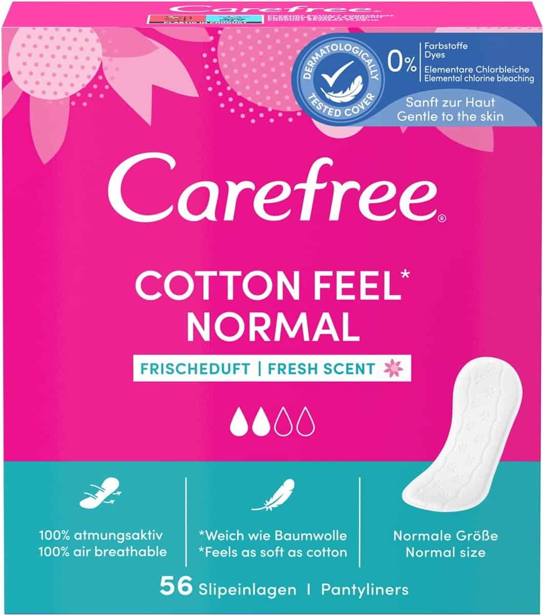 Carefree Pantyliners Cotton Fresh Fragrance Breathable Pantyliners 26321