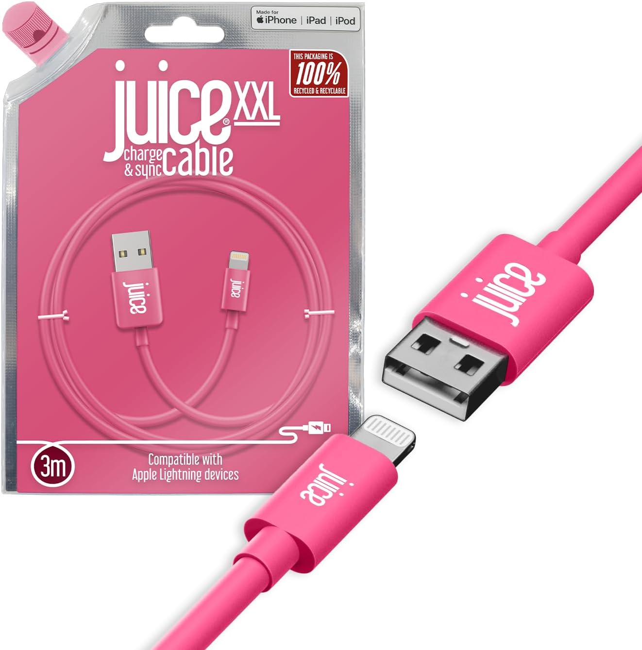 Juice Apple iPhone Lightning 3m Charger and Sync Cable 4204