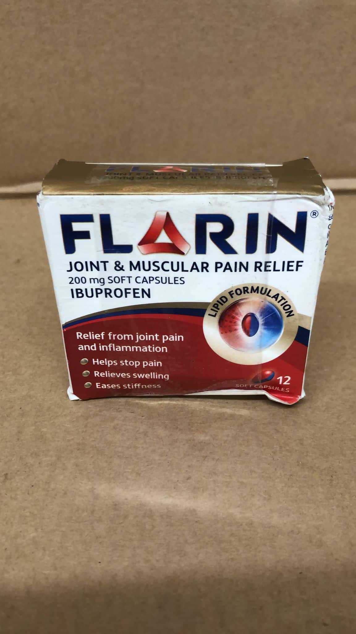 FLARIN Joint & Muscular Pain Relief - Lipid Ibuprofen – Pack of 12 - 20124