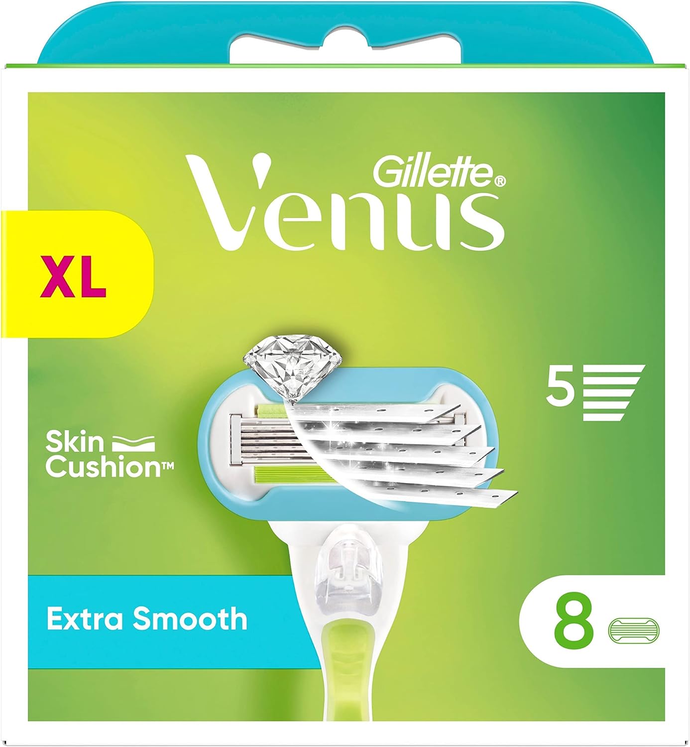 Gillette Venus Extra Smooth Refill Blades For Women, Pack Of 8-6017