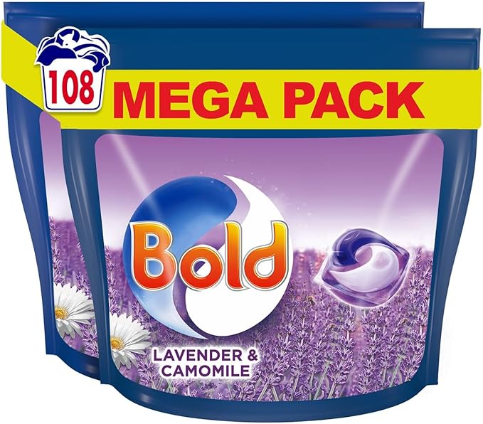 Bold All-in-1 PODS Washing Liquid Laundry Detergent Tablets,108 Washes (54 x 2)