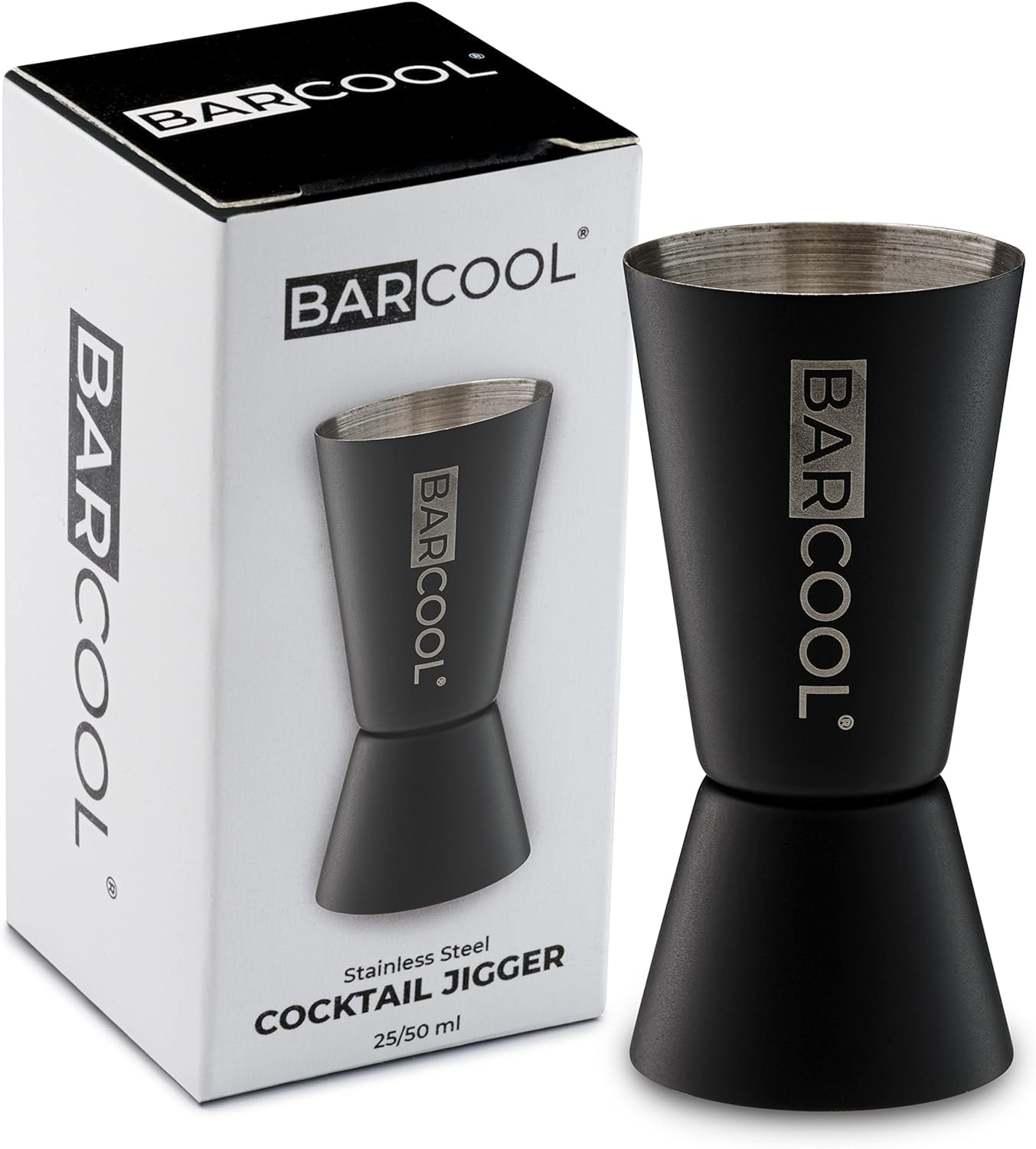 Barcool Bartenders Professional Cocktail Spirit Measure | Dual Sided Cup | Jigger 50ml 11417