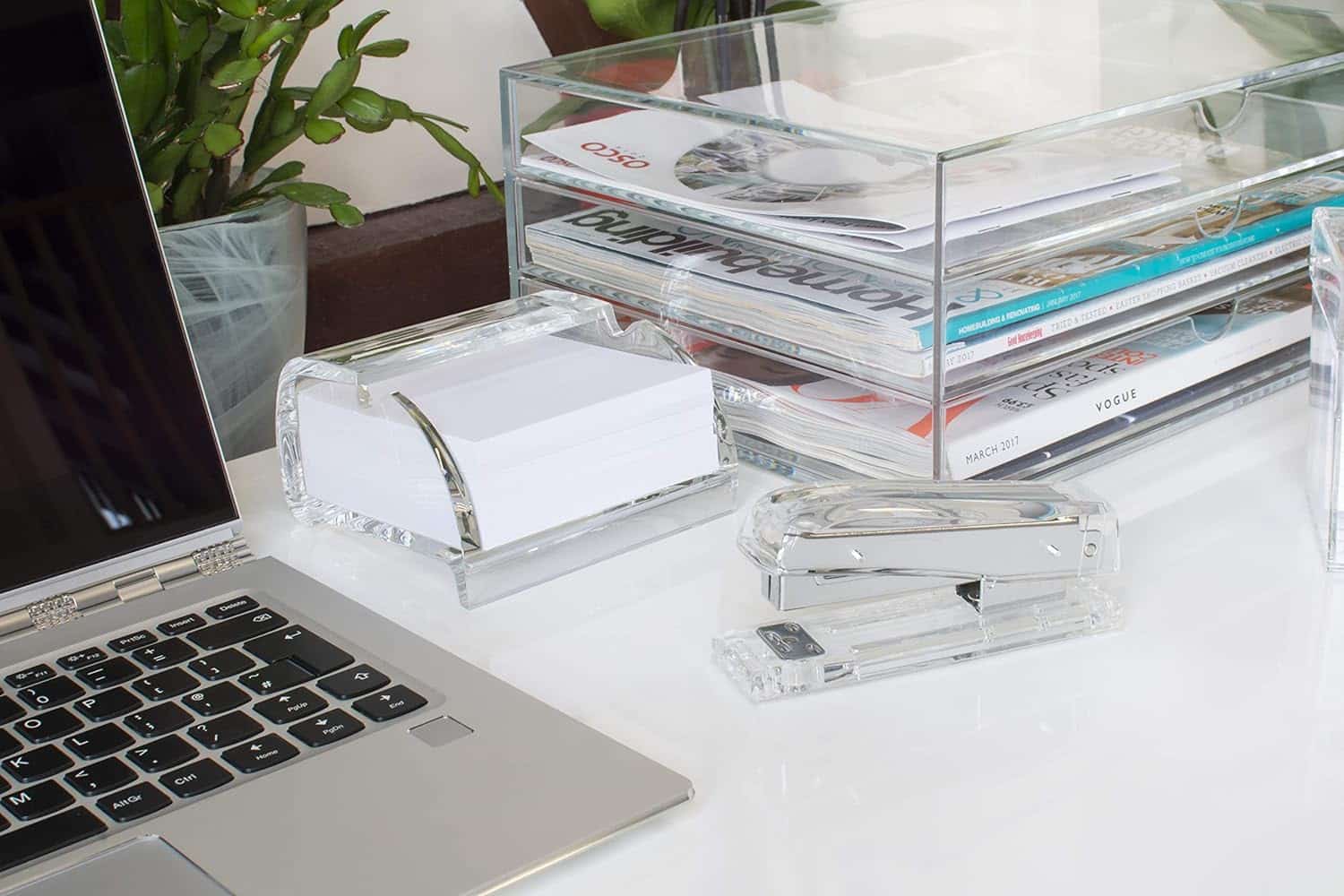 OSCO Clear Acrylic Memo Pad Holder with 400 Sheets 6709