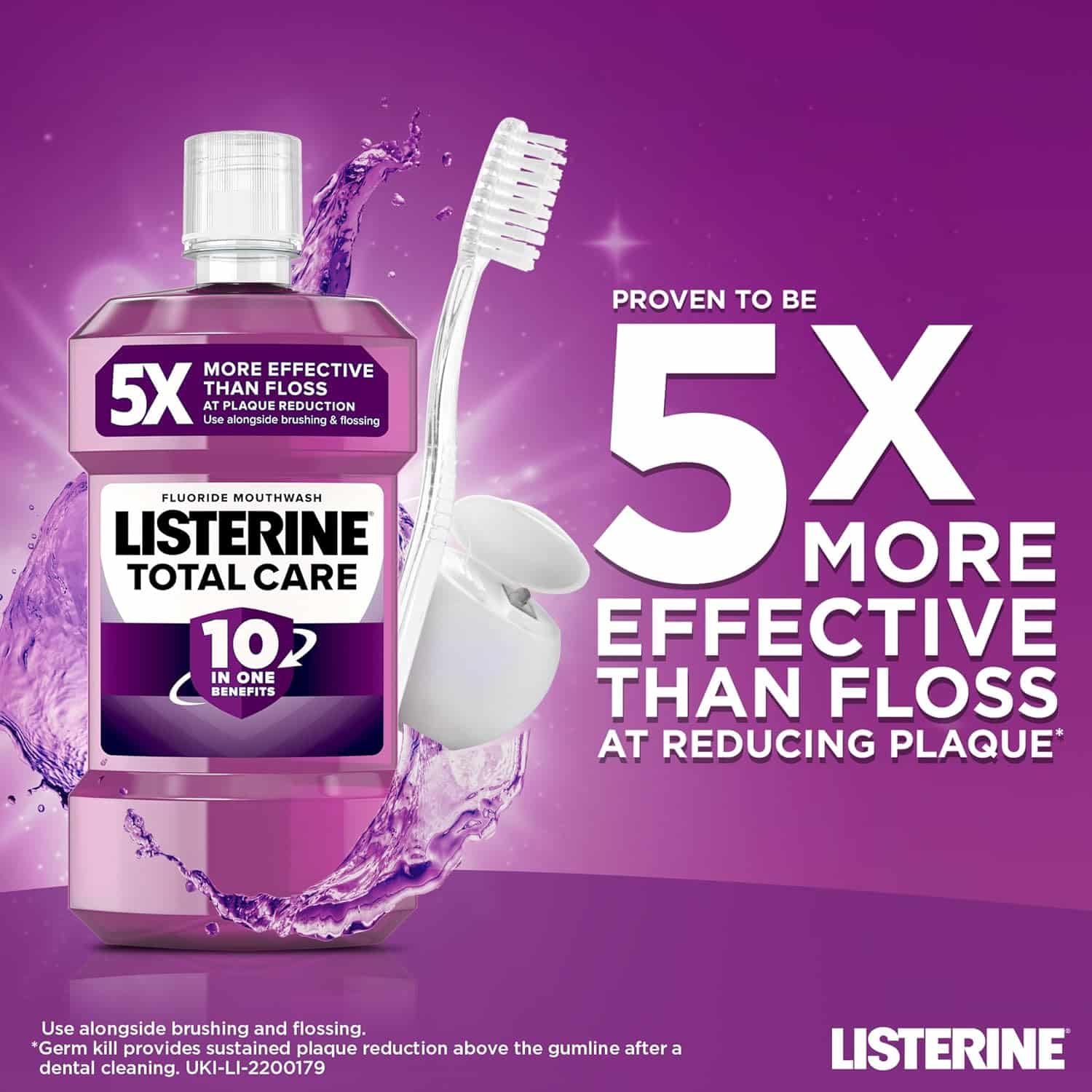 Listerine Total Care Mouthwash 1L-0101 - 3x (3 QTY)