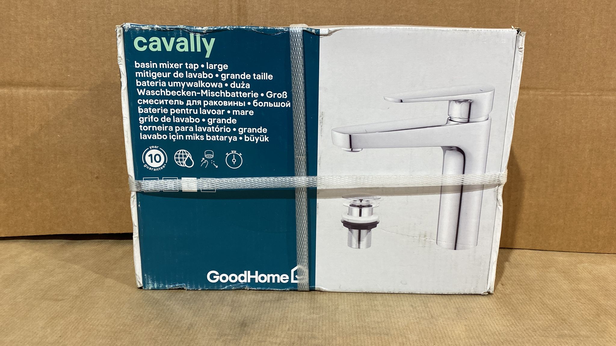 GoodHome Cavally 1 lever Tall Modern Basin Mono mixer Tap 1721