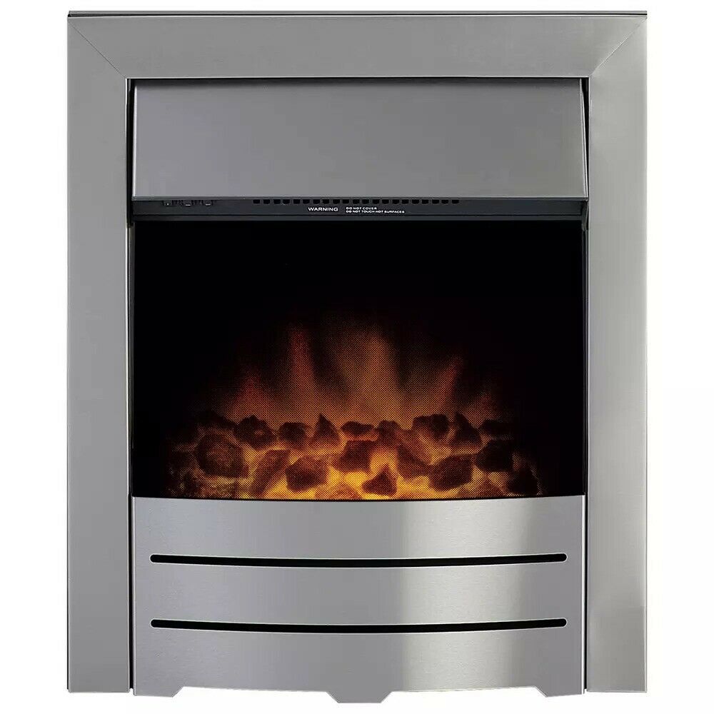 Adam Colorado 2kW Electric Inset Fire - Brushed Steel-no-0253