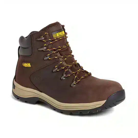 Apache AP315CM Brown Nubuck Water Resistant Safety Hiker Boots 5213