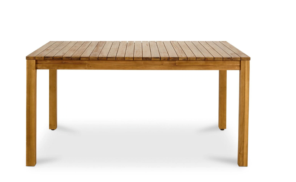 GoodHome DENIA WOODEN GARDEN FURNITURE TABLE - Garden Table 750mm H- 1500mm L - UV resistant 0449 - 3337