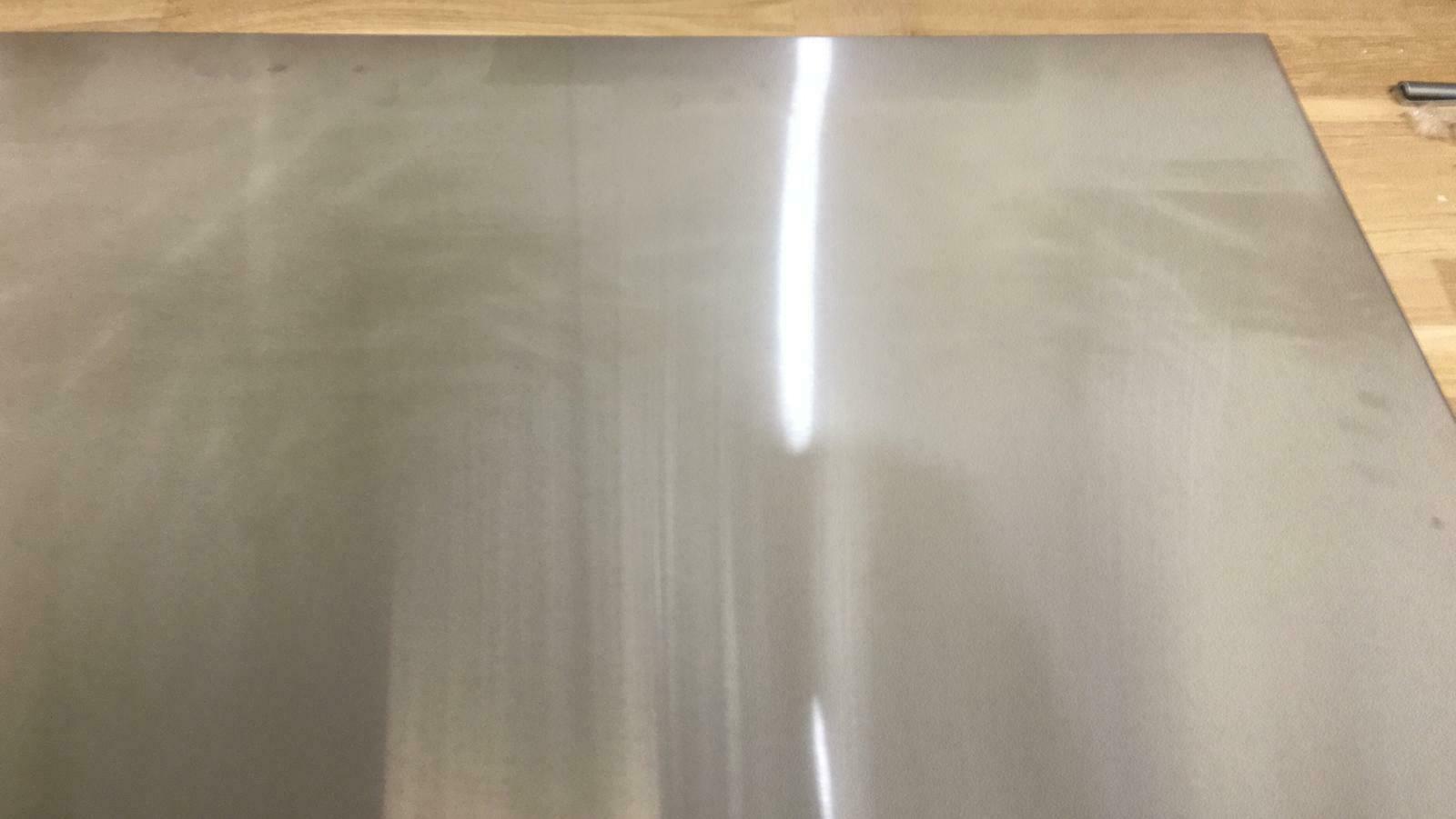 GOODHOME KASEI BRUSHED EFFECT STAINLESS STEEL SPLASHBACK, (H)800MM (W)1000MM (T)