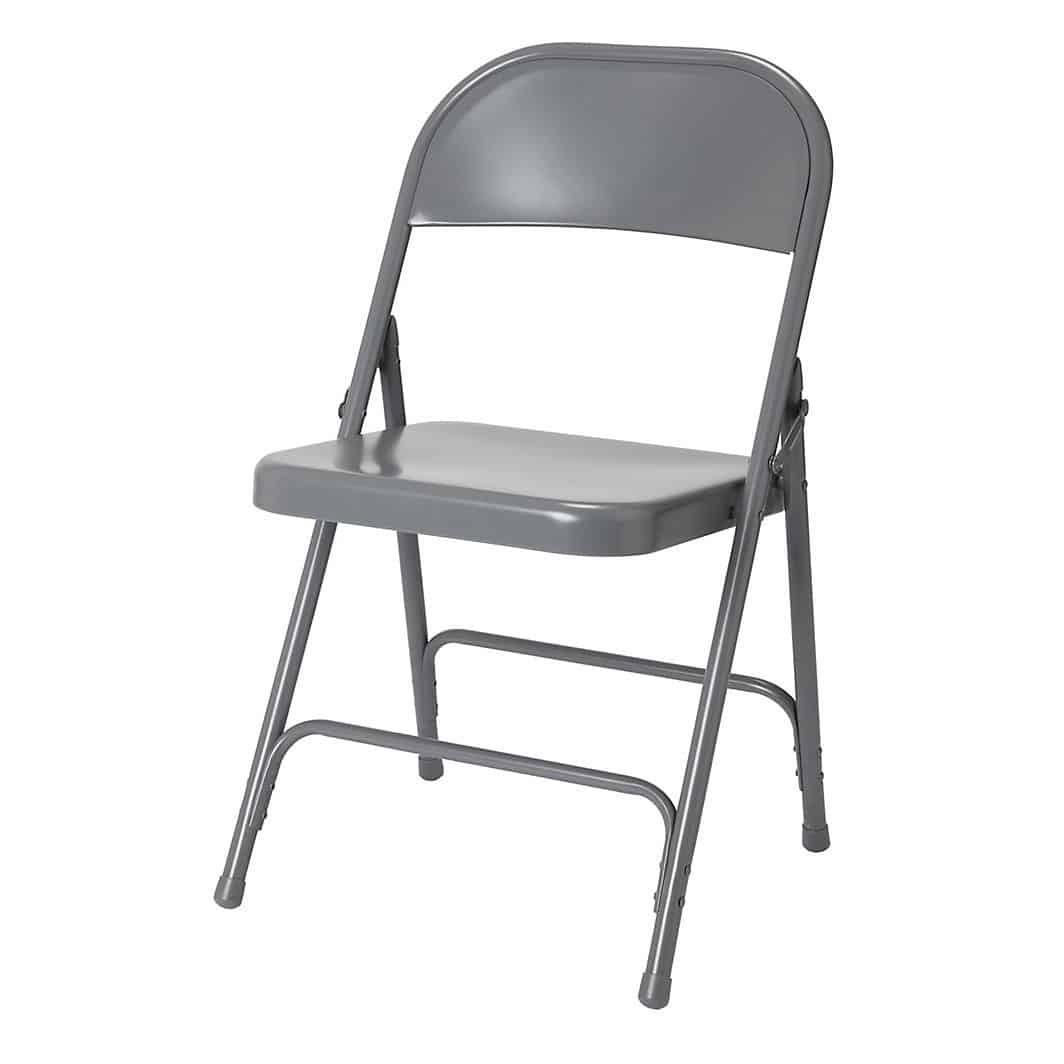 GoodHome Lasana Dark grey Folding chair (H)790mm (W)470mm (D)450mm 0672NO