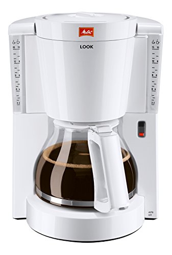 Melitta Look IV, 1011-01, Filter Coffee Machine with Glass Jug, Aroma Selector, White