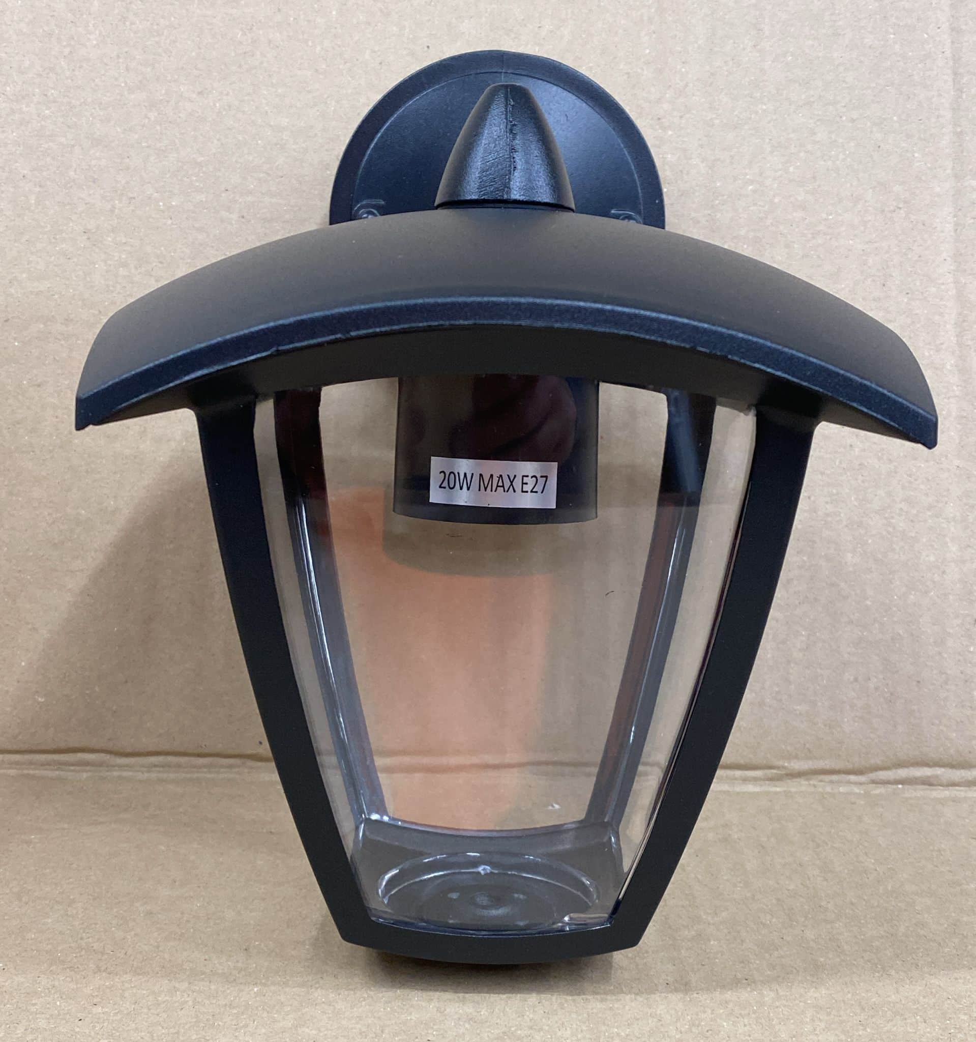 VIOLET - CGC Black Outdoor Garden Porch Patio Wall Lantern Light 6544