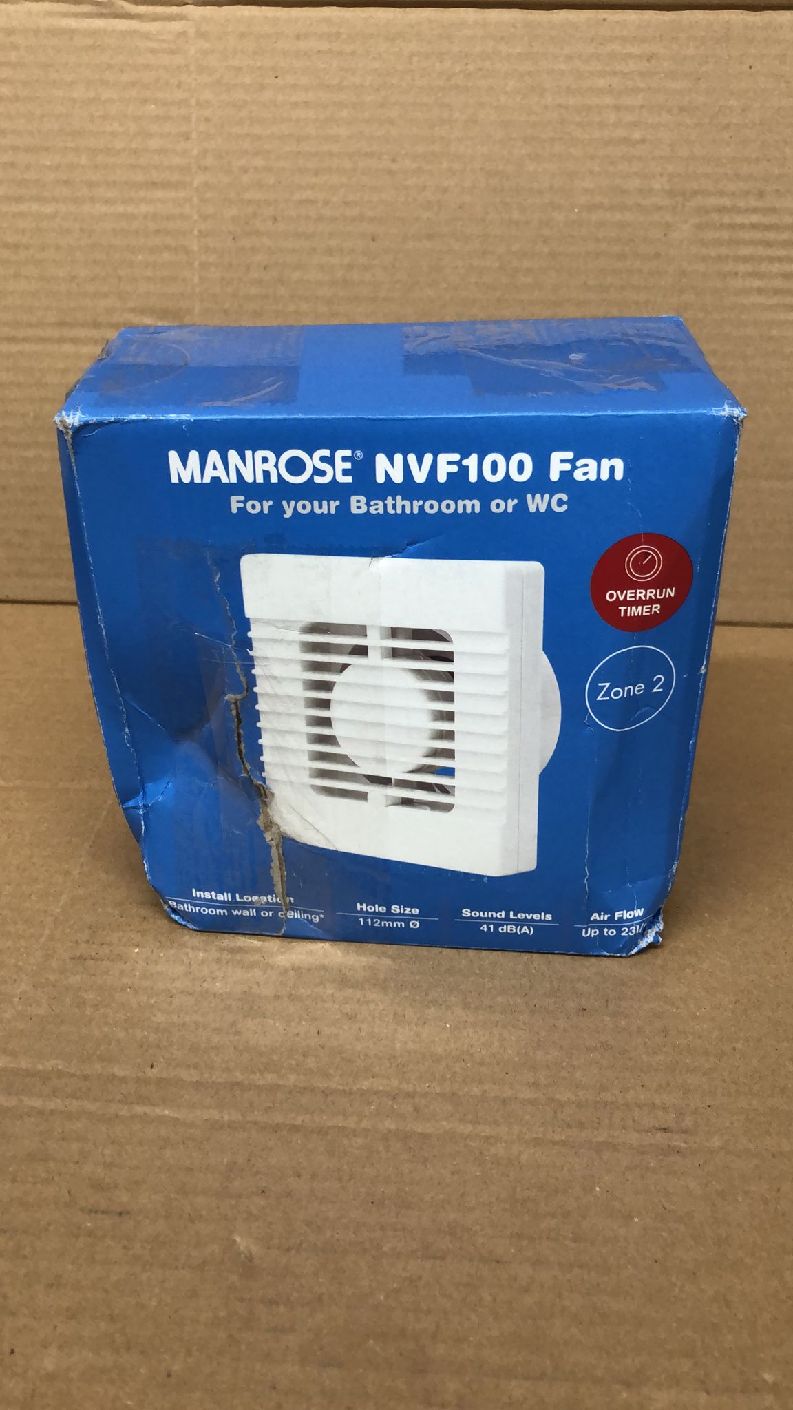 Manrose VNF100T Bathroom Extractor fan (Dia)100mm 1298