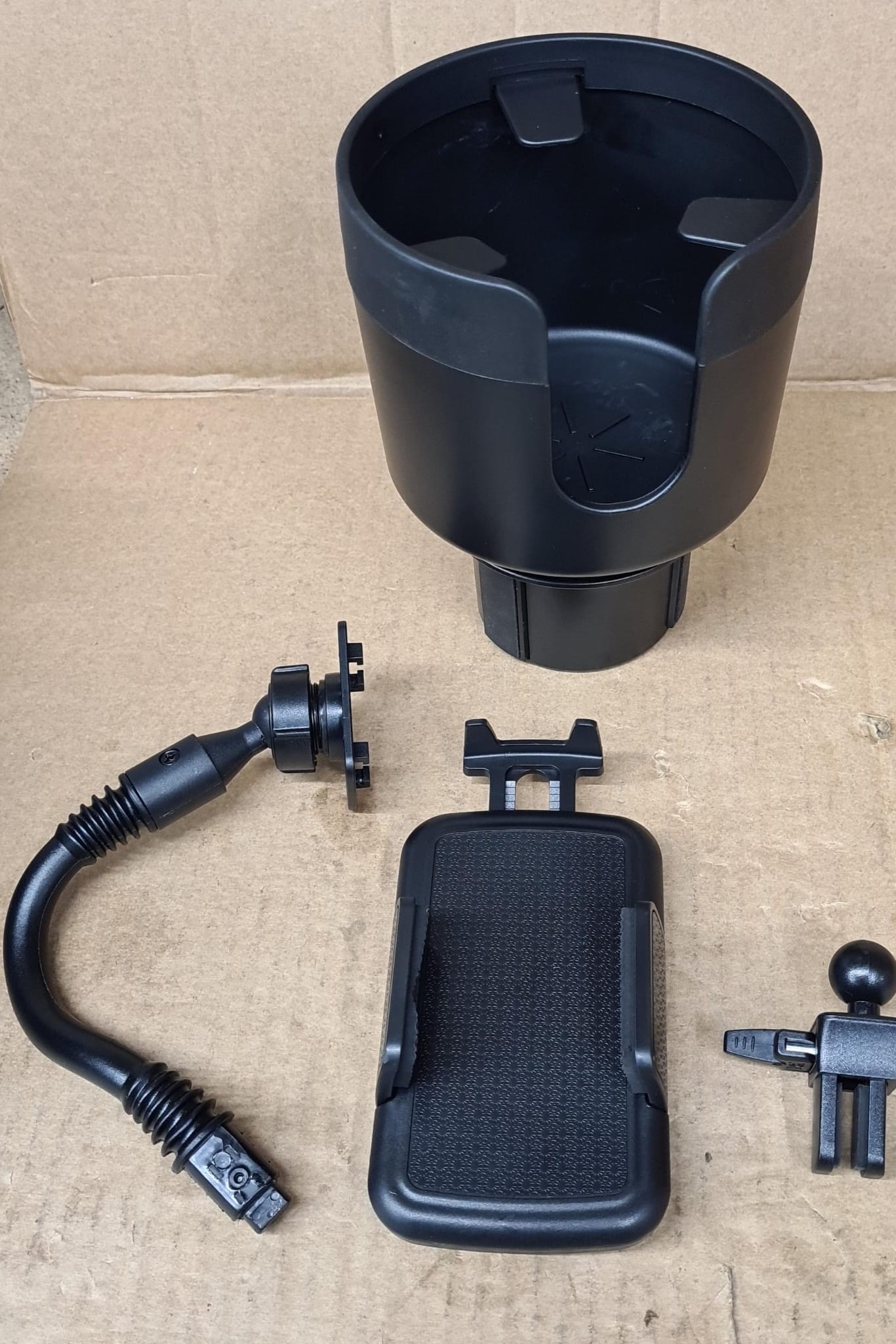 Car Cup Holder Expander Adjustable Base with Phone Mount -8408