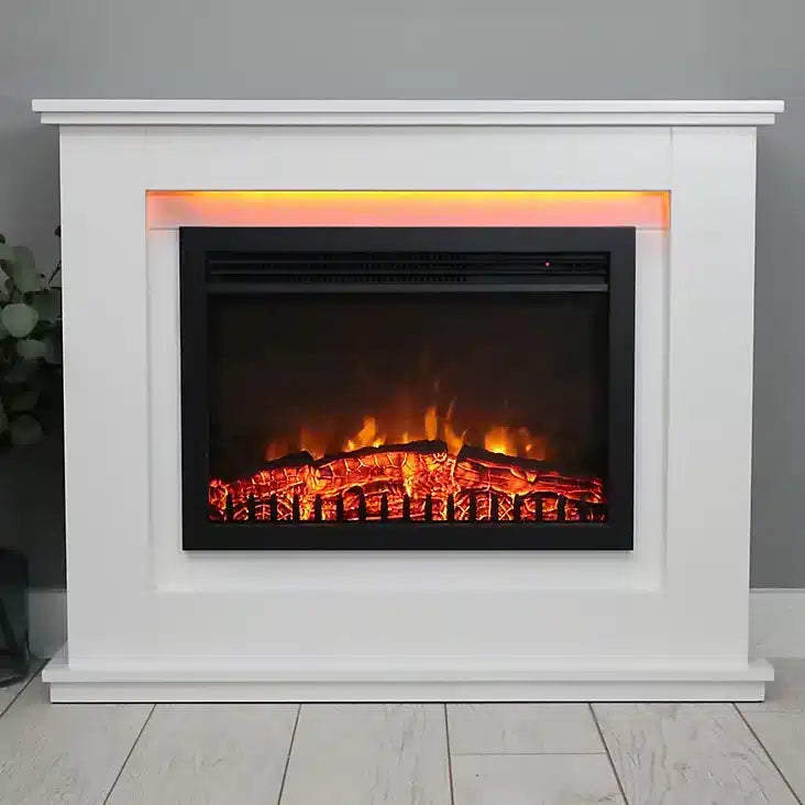 Focal Point Medford White Electric Fire suite 6018