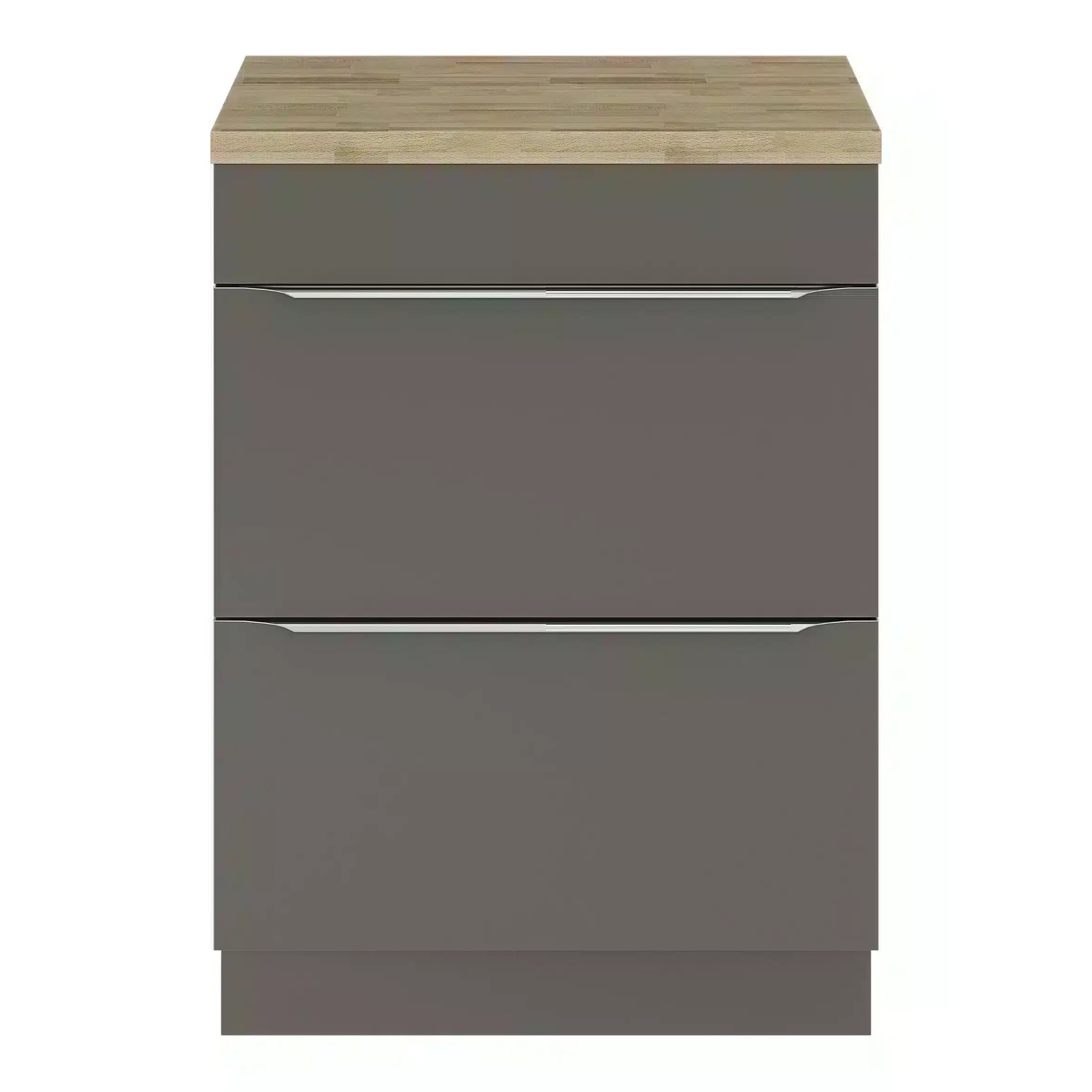 GoodHome Imandra Gloss Anthracite Basin Cabinet (W)600mm (H)820mm 8812