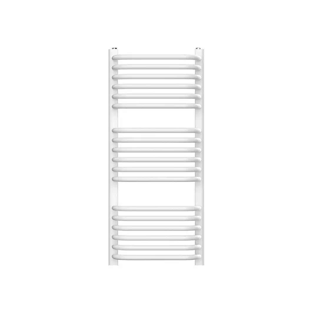 GoodHome Lilium, White Vertical Curved Towel radiator (W)400mm x (H)900mm 6057D