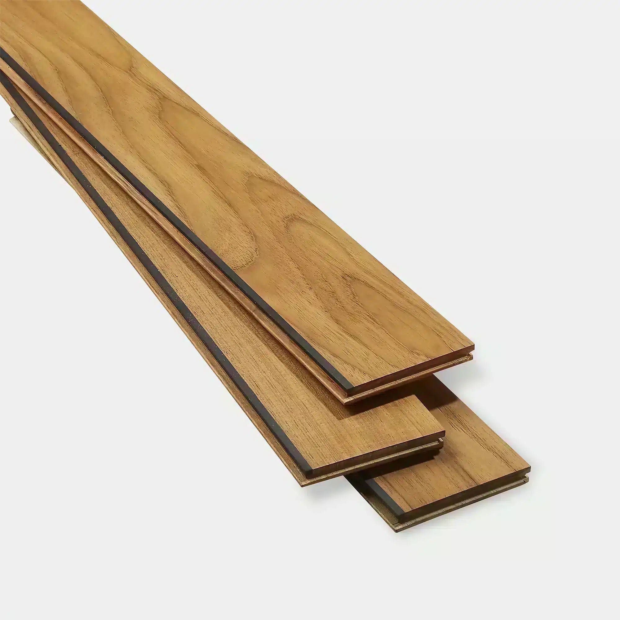 GoodHome Pattani Natural Teak Solid wood Flooring Water Resistance, 1.296m² Set 7502