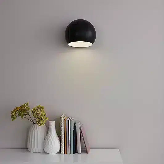 GoodHome Zosca Matt Black Wall light 8070