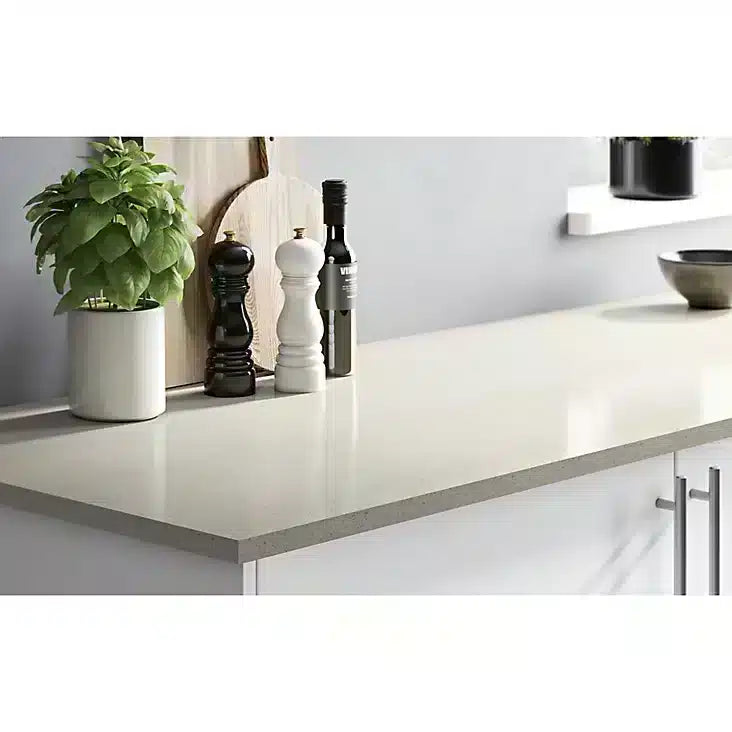 HI-MACS 20mm Matt Sand beige Stone effect Acrylic Square edge Kitchen Worktop (L)2200mm 7436