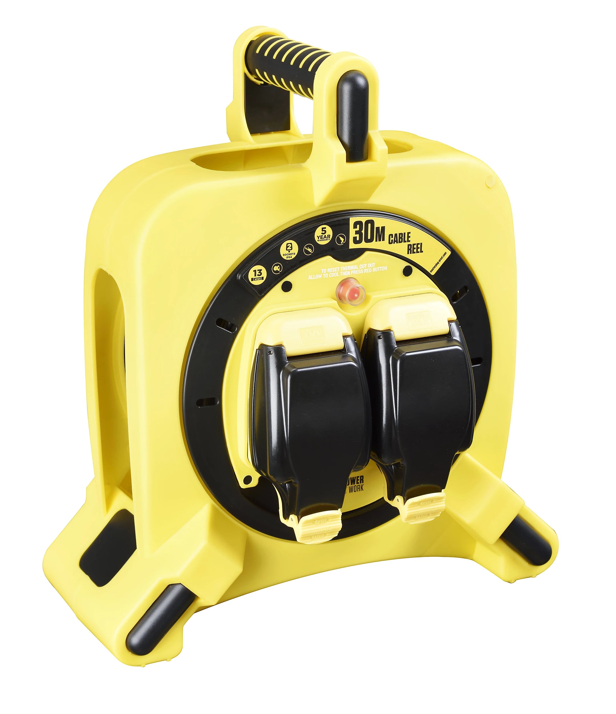 Masterplug-socket-Yellow & black-30m-6619