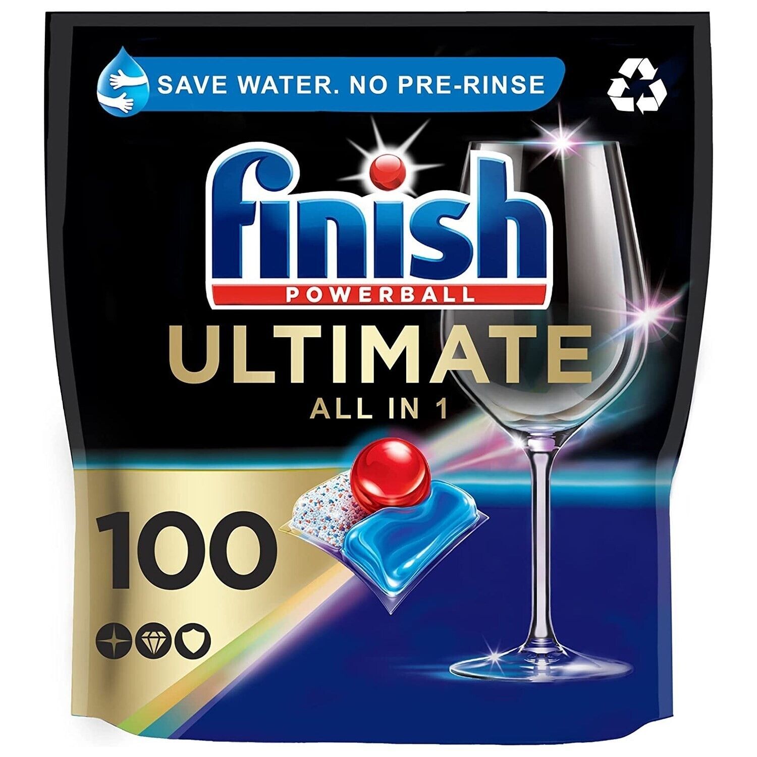 Finish Powerball All In One Ultimate Dishwasher Tablets Pack of 100-1955